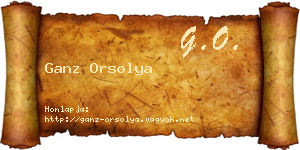 Ganz Orsolya névjegykártya