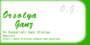 orsolya ganz business card